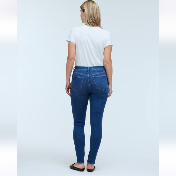 Madewell 10" High-Rise Skinny Jeans Denim 27 Medium Wash - Picture 5 of 11